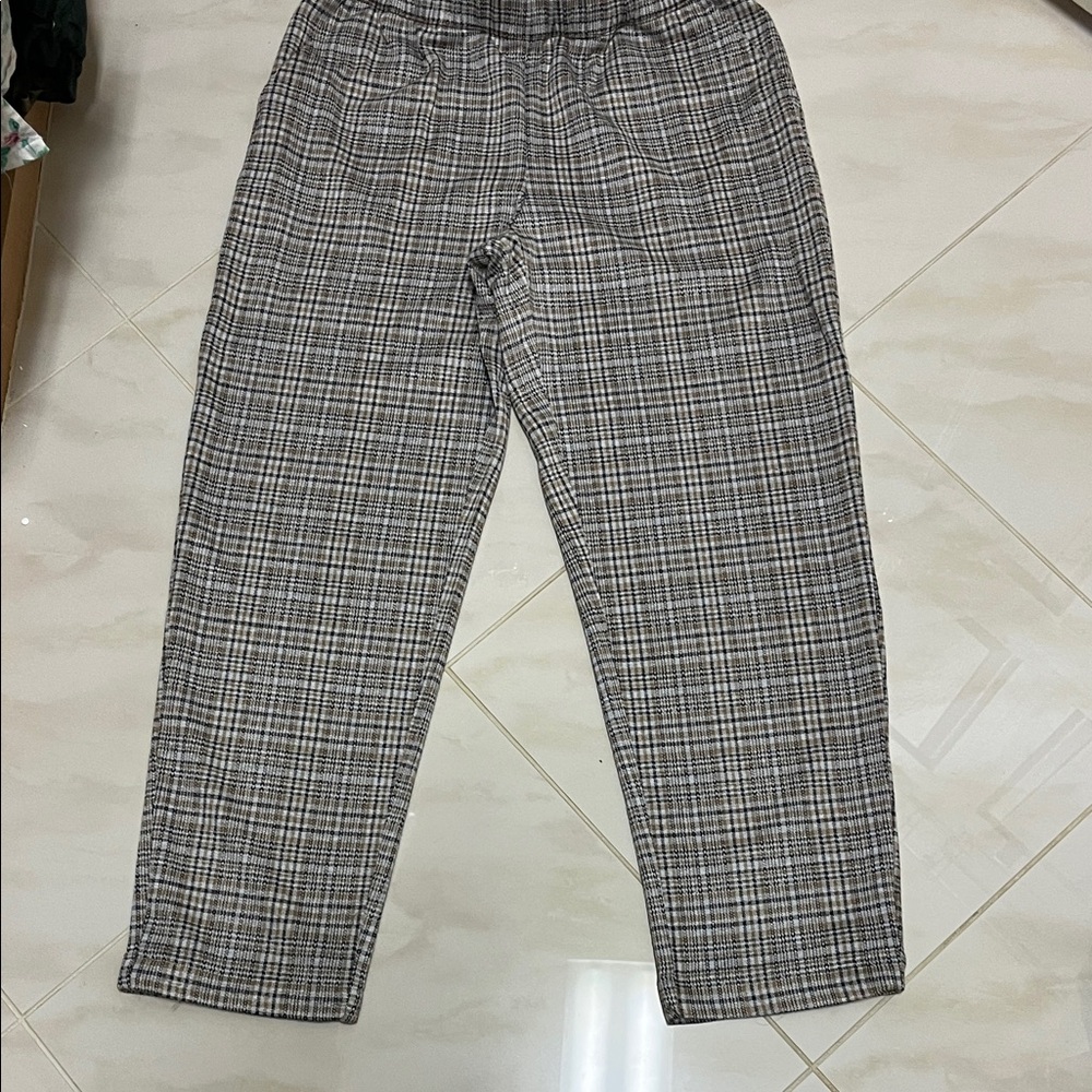 Classic Gray Plaid women’s Trousers
